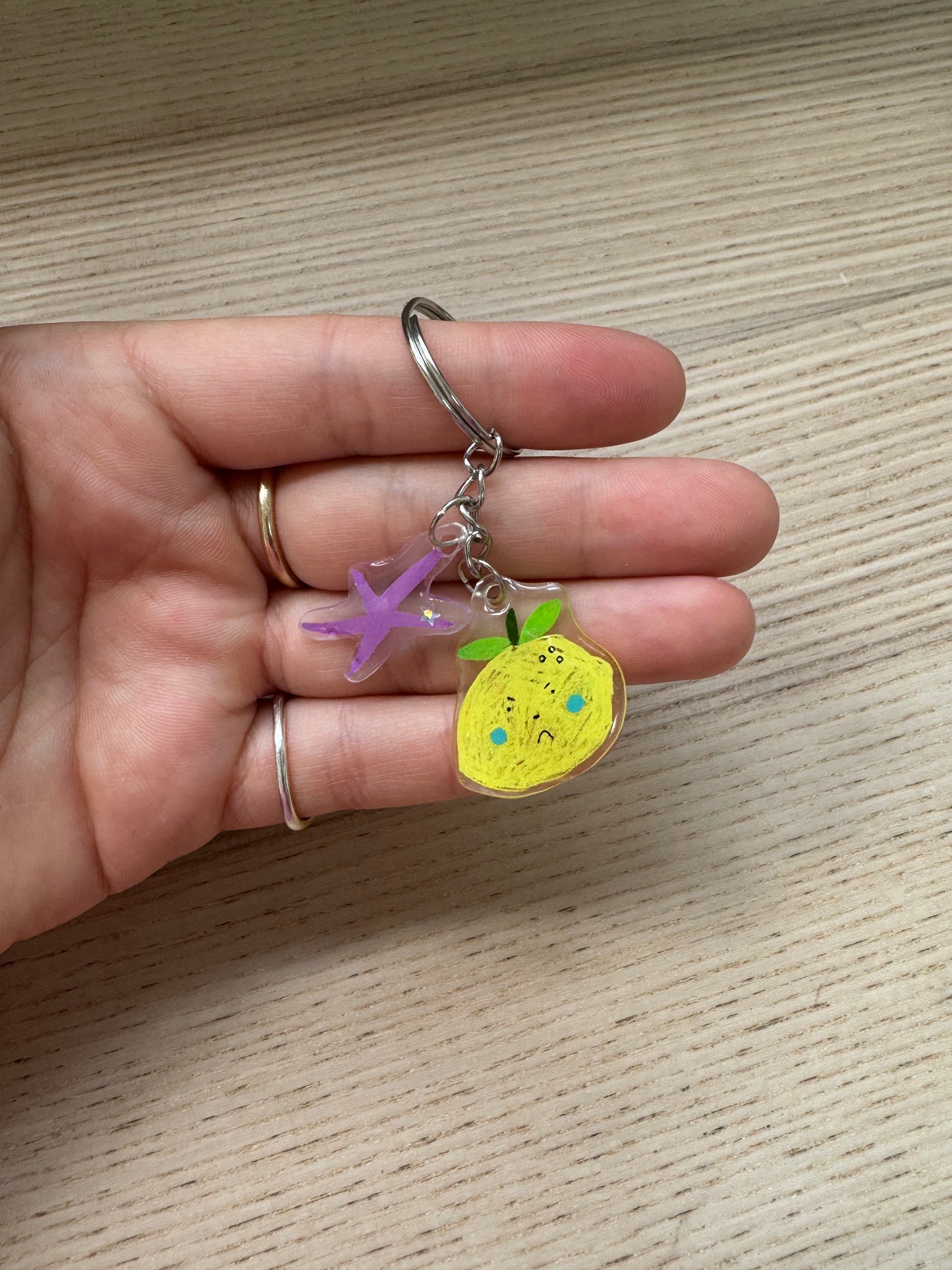 Mini Fruit Charm Keychain