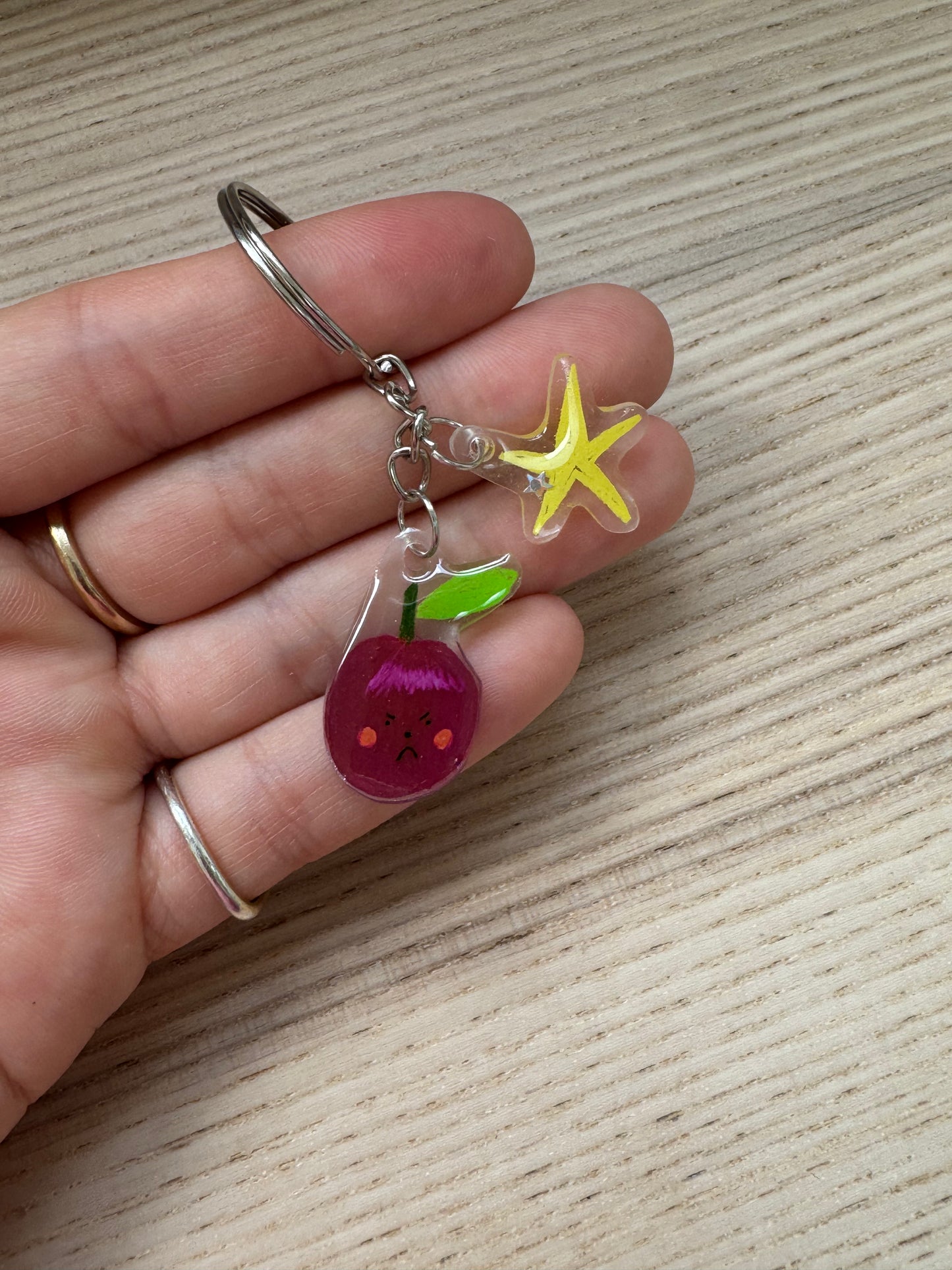 Mini Fruit Charm Keychain