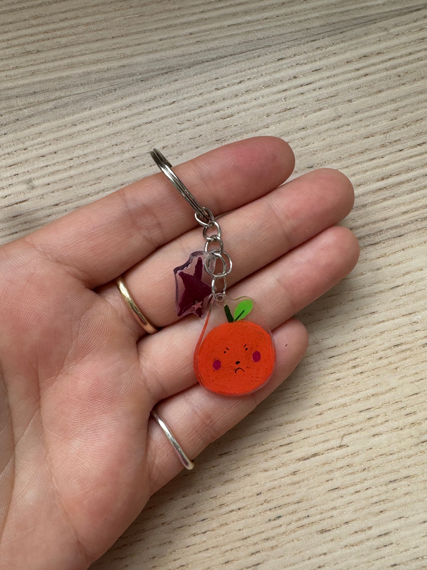 Mini Fruit Charm Keychain