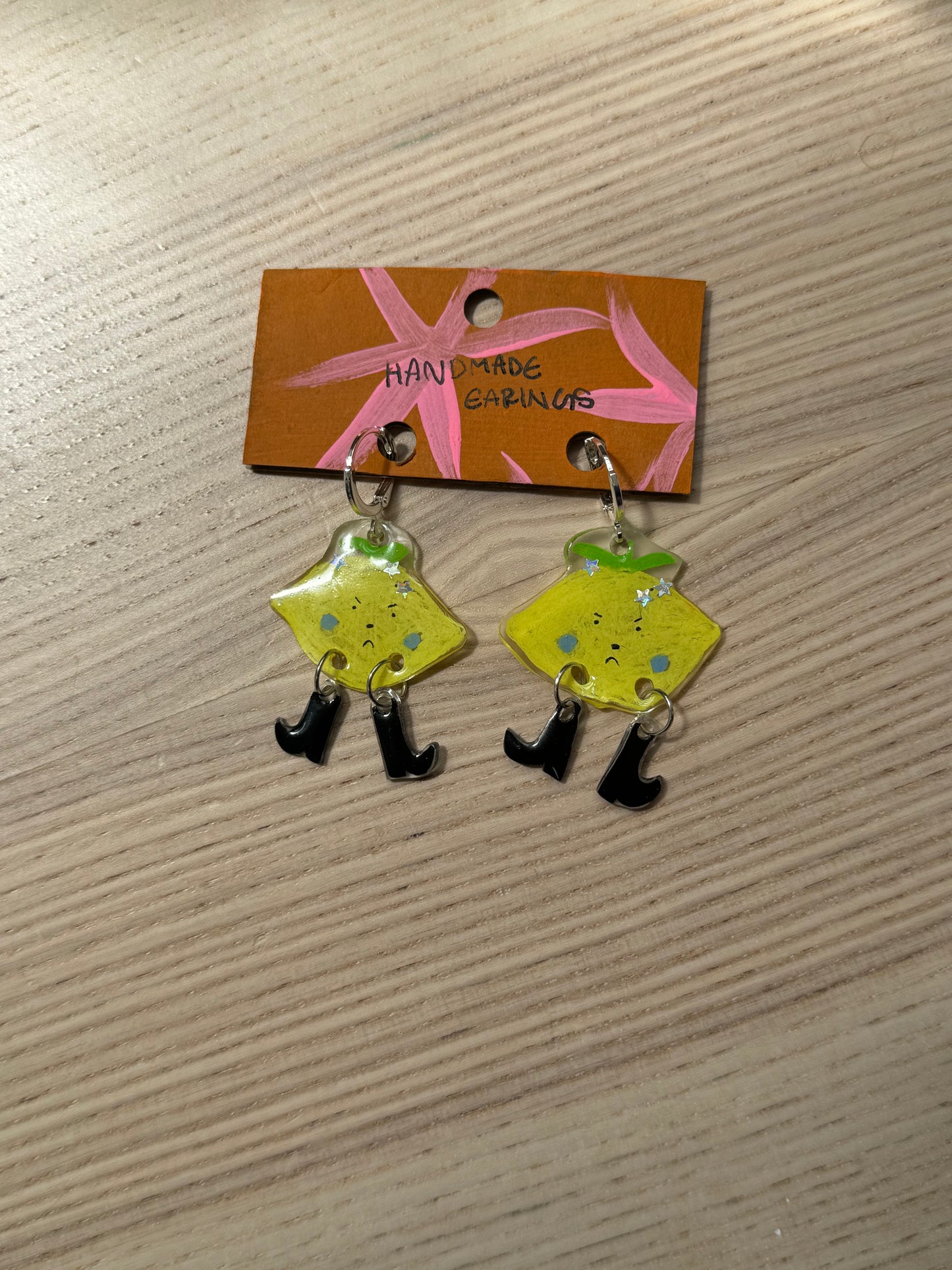 Fruit Boots Charm Earrings | Lemons