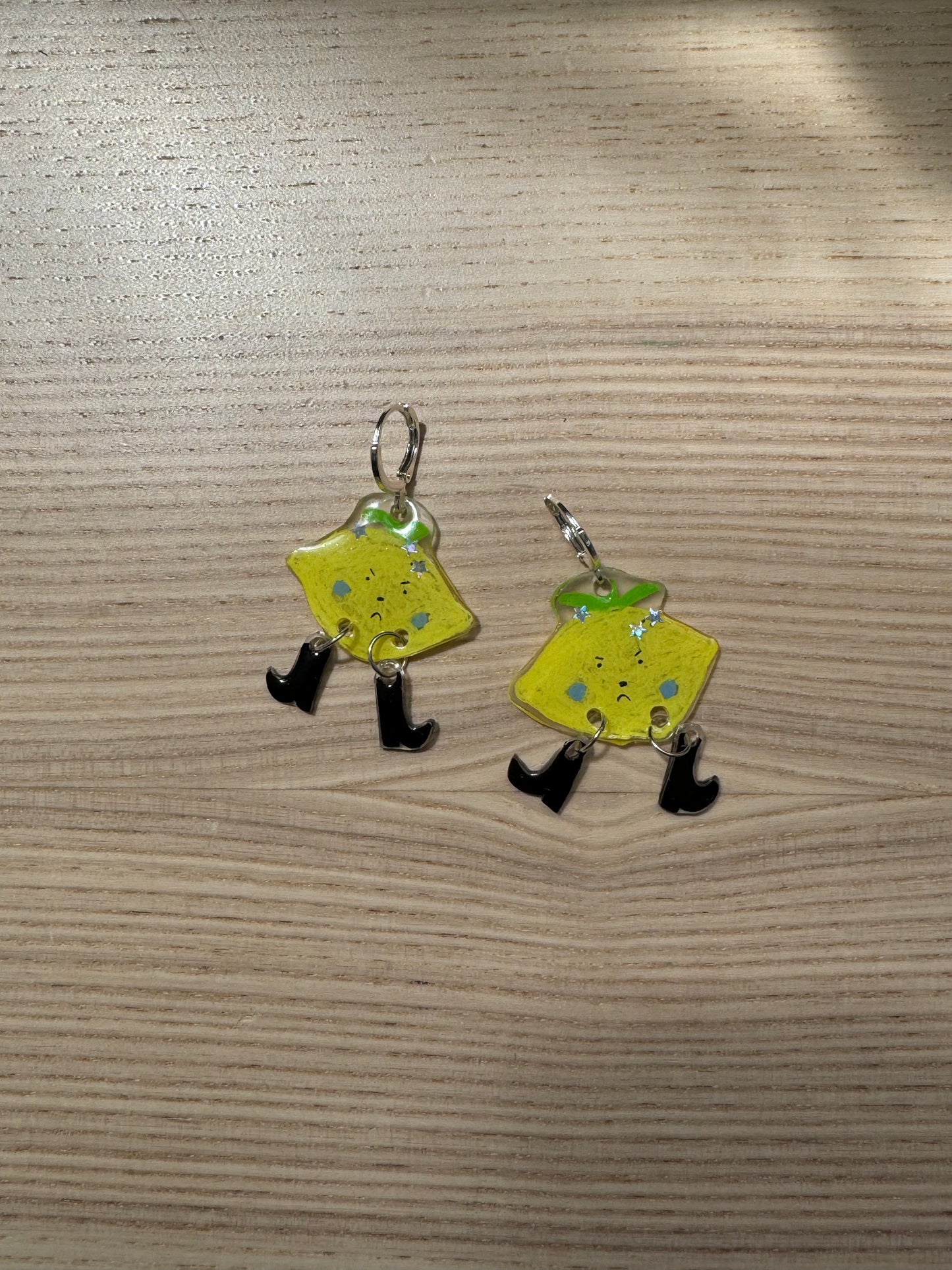 Fruit Boots Charm Earrings | Lemons