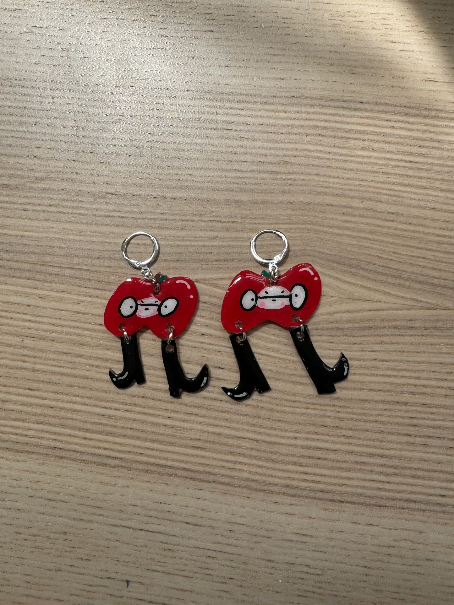 Fruit Boots Charm Earrings | Apples