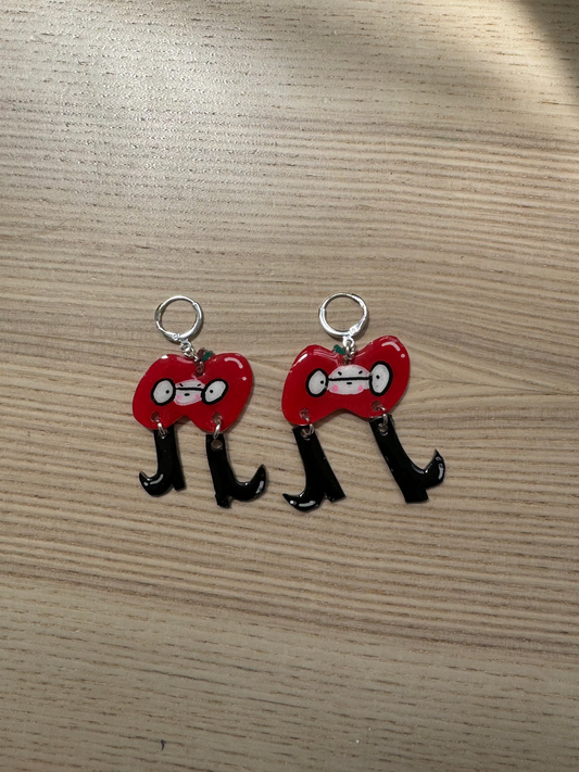 Fruit Boots Charm Earrings | Apples