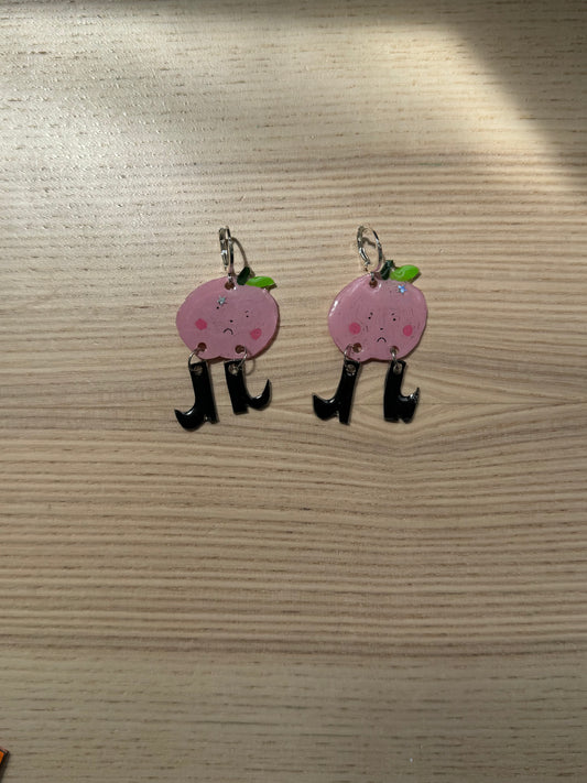 Fruit Boots Charm Earrings | Peaches