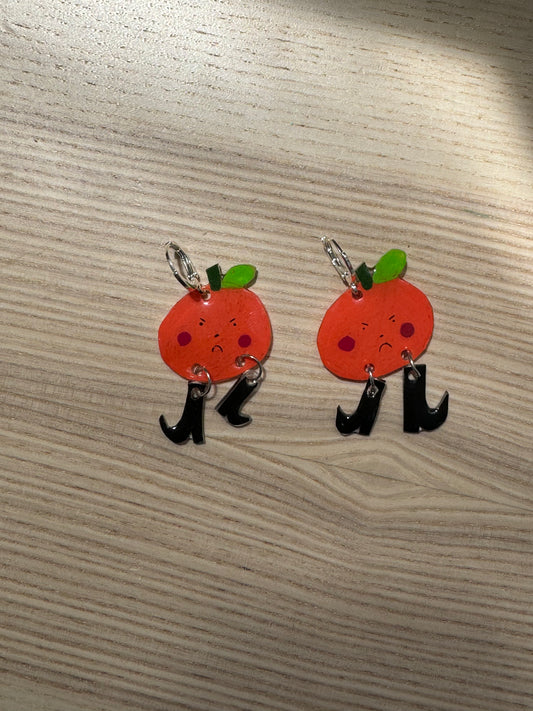 Fruit Boots Charm Earrings | Oranges